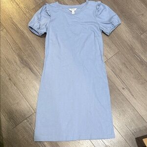 Nine West Sky Blue Mini Dress with Puff Sleeves